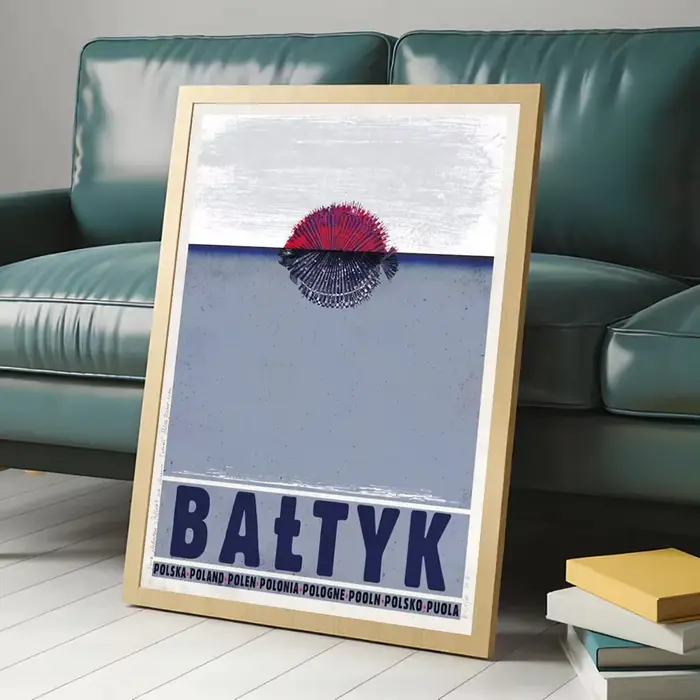Affiche de voyage rétro polonais