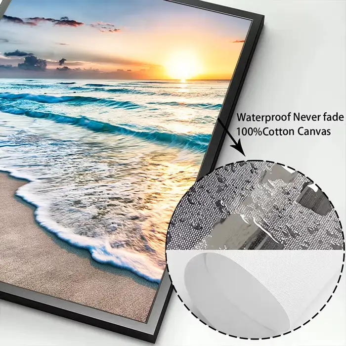 Affiches d'art murales de coucher de soleil de plage moderne