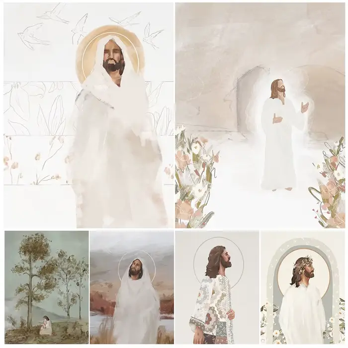 Affiche d'art avec illustration du Christ