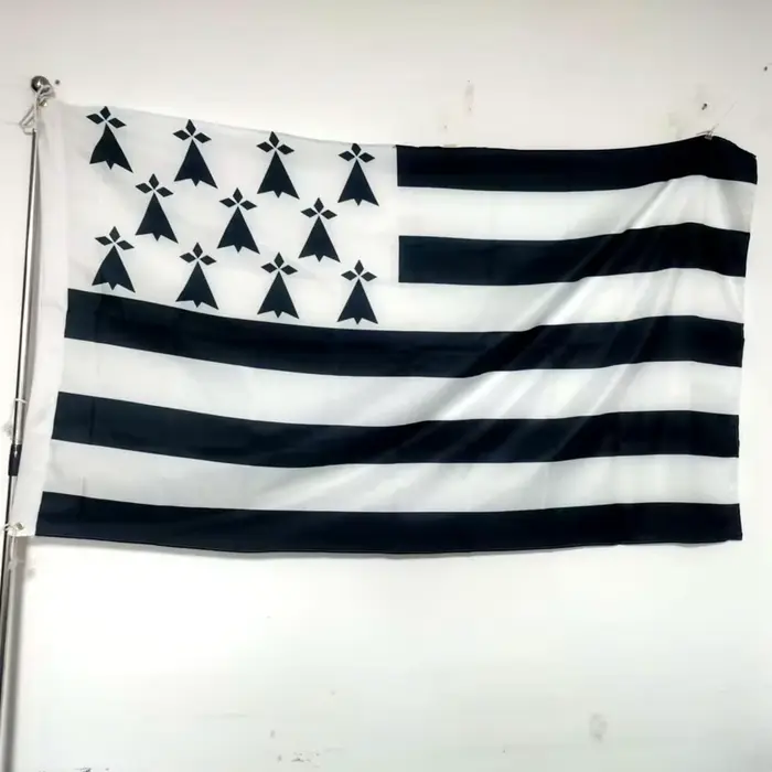 Drapeau Bretagne Breizh Bretagne 90x150cm Polyester de qualité supérieure - Bannière celtique extéri