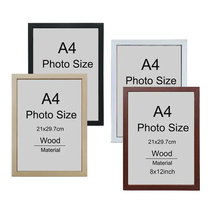 1/2/3 pièces cadre Photo en bois A4 8X12in certificat d'honneur cadre de Document cadre Photo en boi