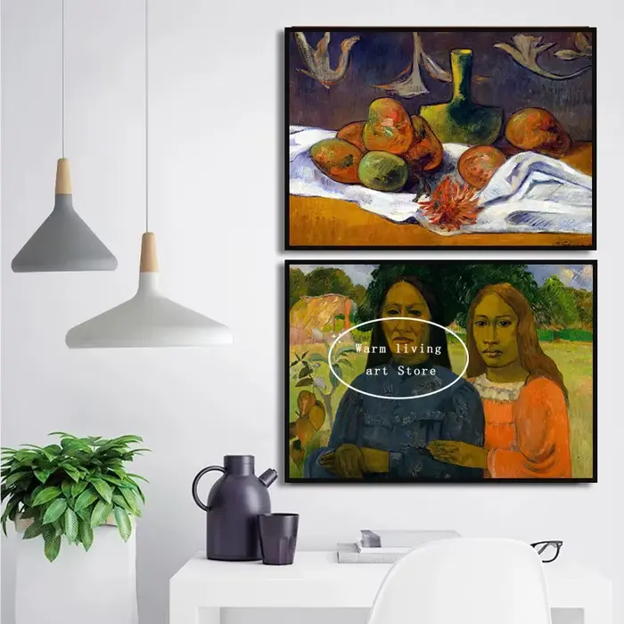Peinture sur toile vintage Paul GauEcolFigure