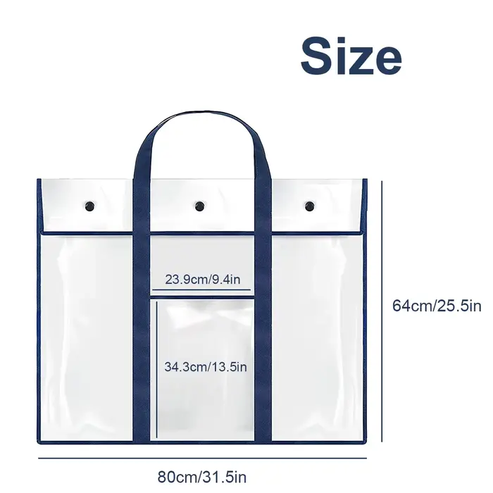 Sac d'affichage en PVC transparent, conteneur de portefeuille d'art, support de tableau d'affichage 