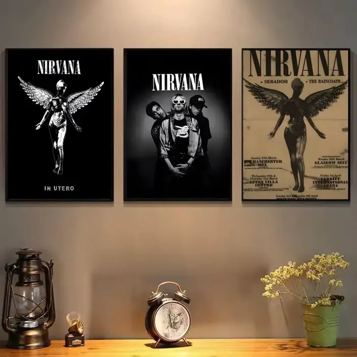 Affiche murale de groupe de rock N-Nirvana