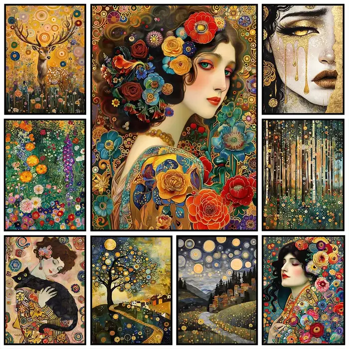 Affiche inspirée de Gustav Klimt