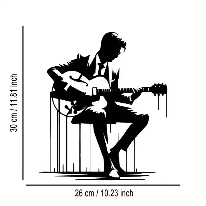 Art mural de guitare en métal abstrait, parfait pour la maison, le bureau, le café, le bar, cadeau i