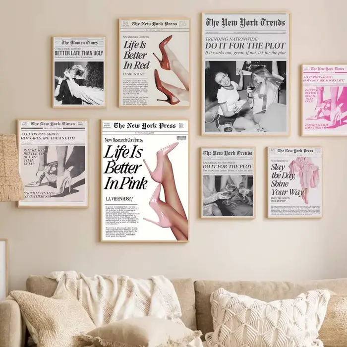 Affiche vintage style journal
