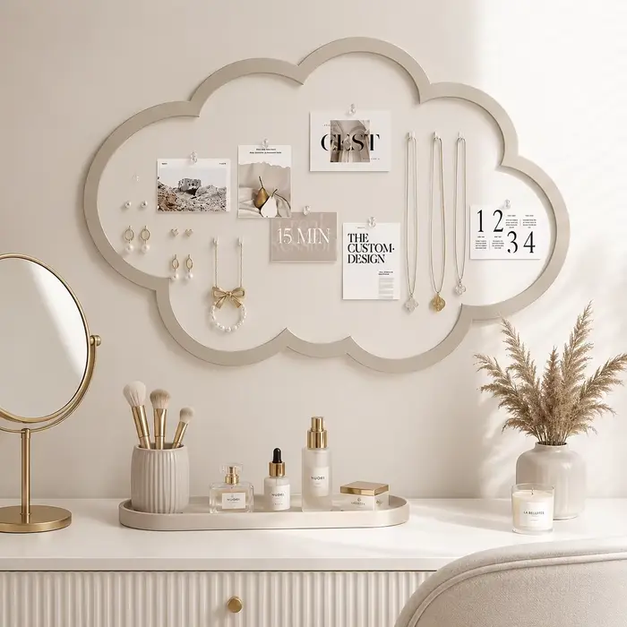 Tableau d'affichage mural créatif en forme de nuage pour photos