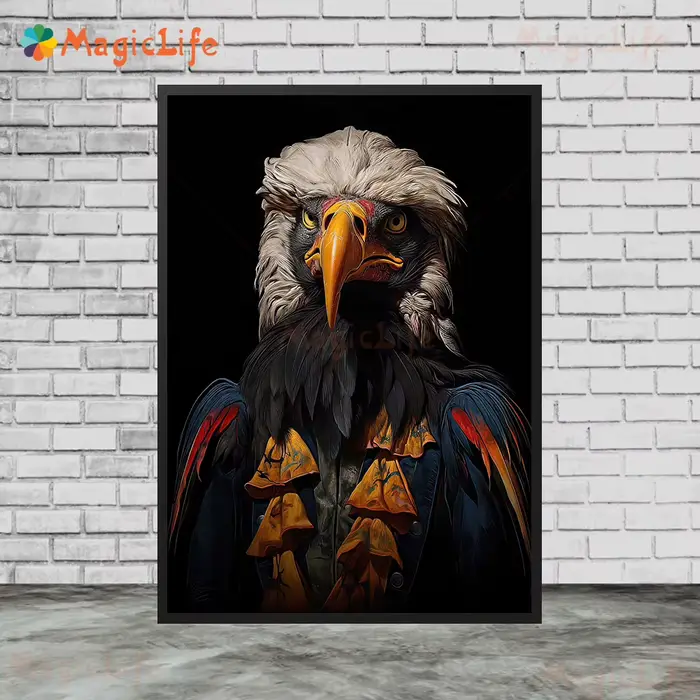 Affiches de Portrait gothique de la Renaissance d'aigle, images murales pour salon, affiche Vintage,