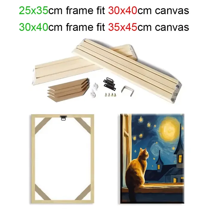 25x35 30x40cm cadre de peinture d'art mural cadres en bois pour toile