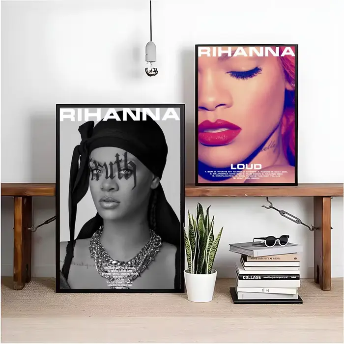 Affiche murale autocollante amovible RiRi anti Singer R-Rihanna