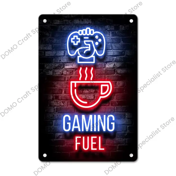 Affiche de Gamer de jeu au néon