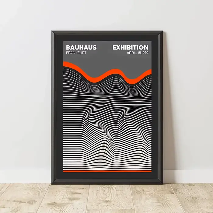Affiche d'art BAUHAUS, peinture sur toile à motifs géométriques