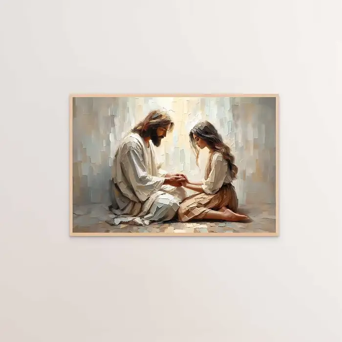 Jésus Christ toile postres chrétien jésus Portrait mur Art impression affiche je marcher avec Christ