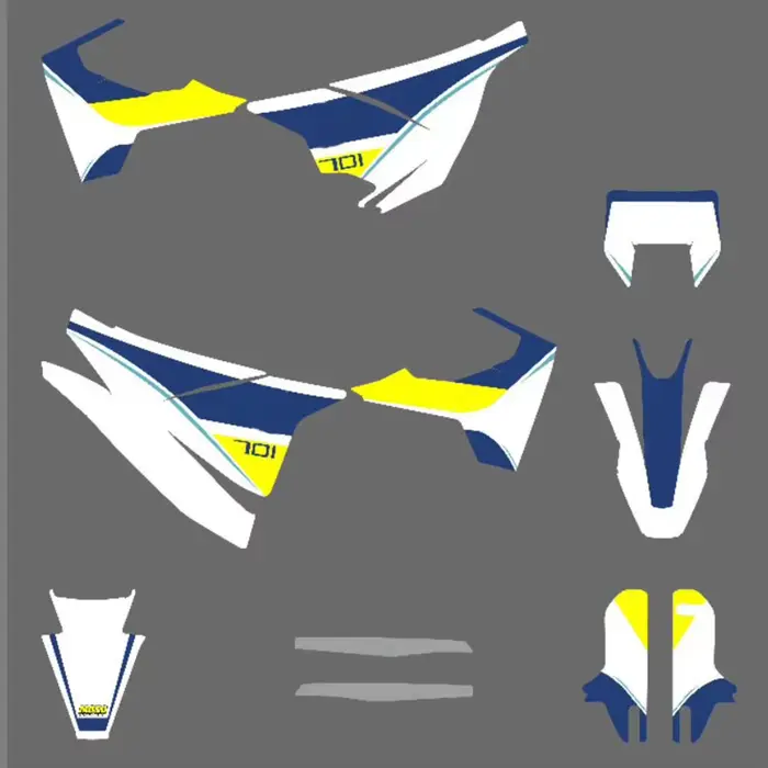 Autocollants graphiques de fond de moto 3M, décalcomanies pour Husqvarna 701 SUPERMOTO endflats 2015 2016 2017 2018 2019 2020 2021 2022 2023