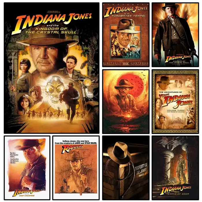 Affiche de film classique rétro Indiana Jones