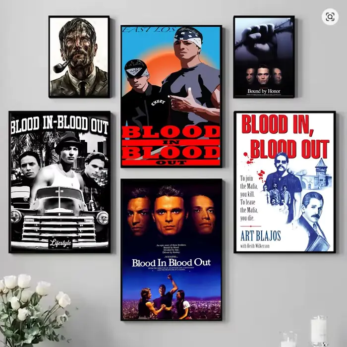 B-Blood in Blood Out affiche de film HD Art Mural Wallart imperméable Vintage impression décor pour la décoration de la maison bricolage Durable
