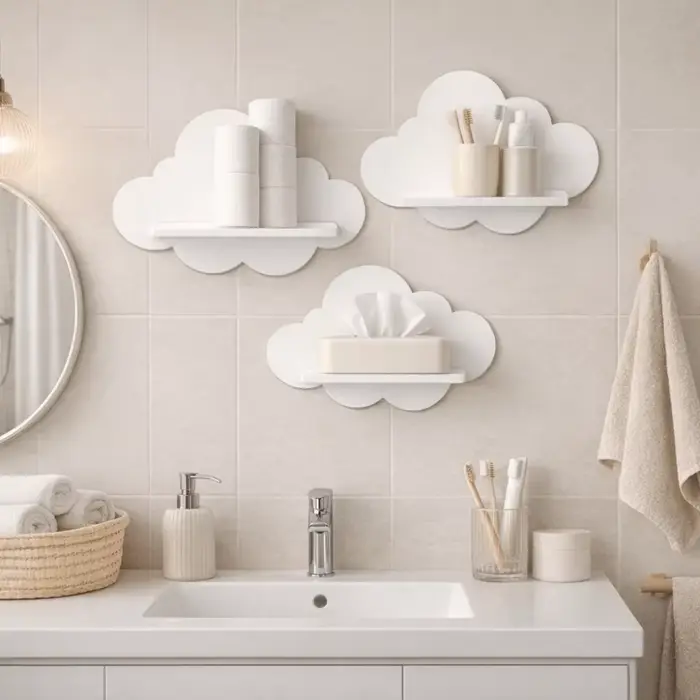Étagère murale en bois de style moderne