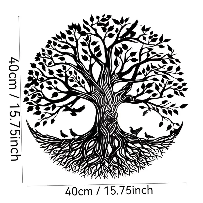 1 morceau de décoration murale arbre de vie, avec un art métallique, adapté aux grands espaces, parf