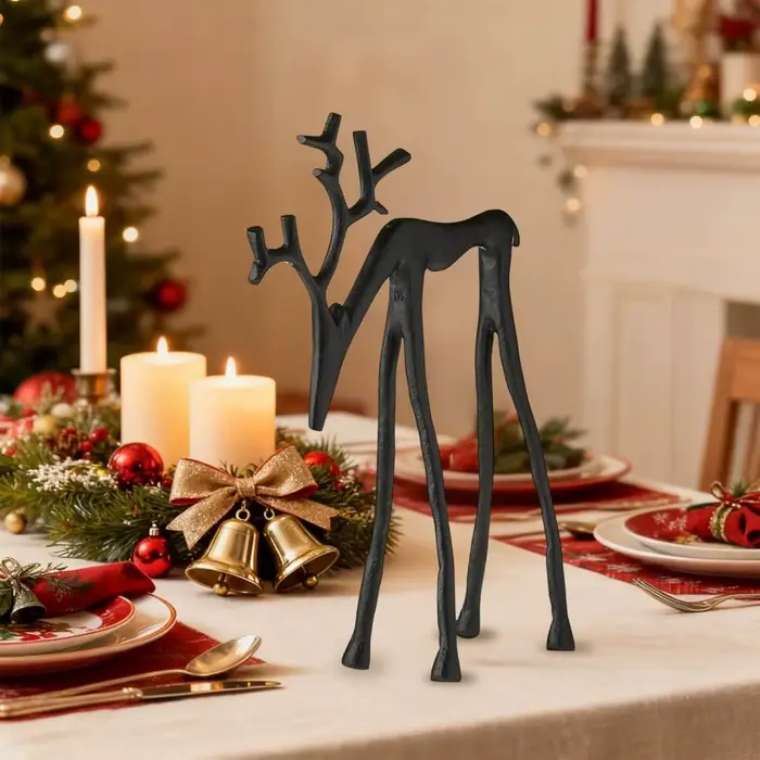 Décoration de noël de renne noire