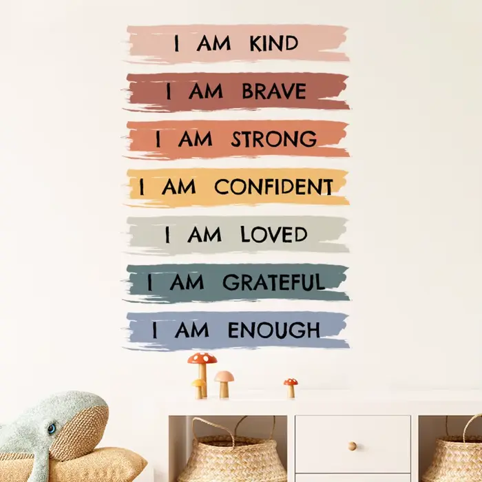 Autocollant d'affirmations "Je suis gentil