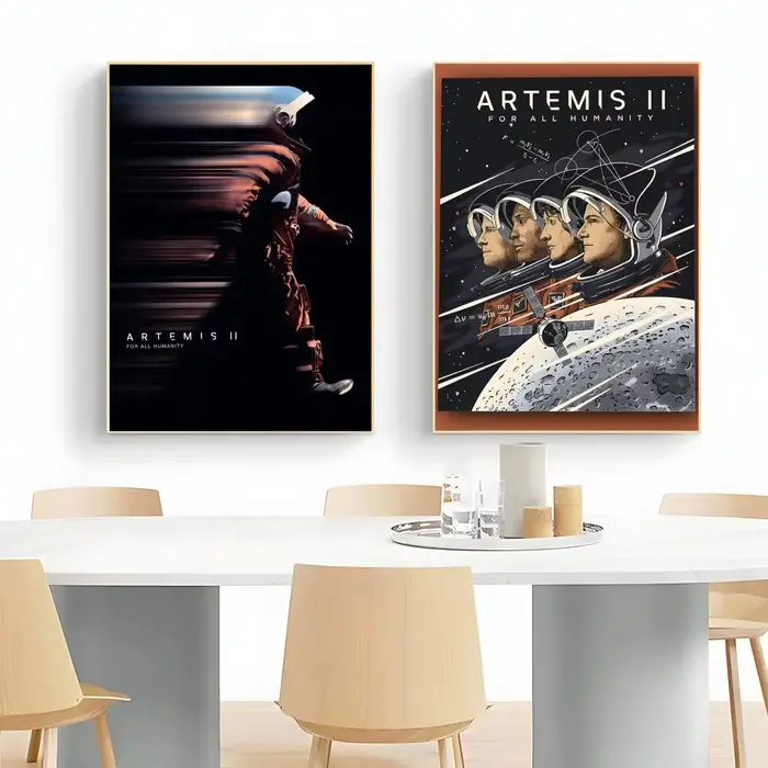 Affiche d'exploration aérospatiale A-Artemis II