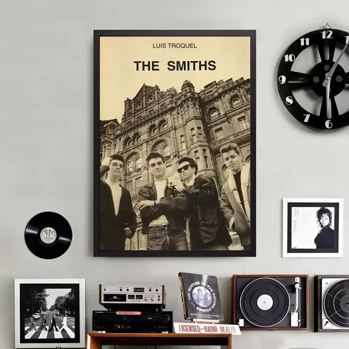 Affiche sur toile avec peinture et calligraphie du groupe The s-Smiths, décoration murale classique,