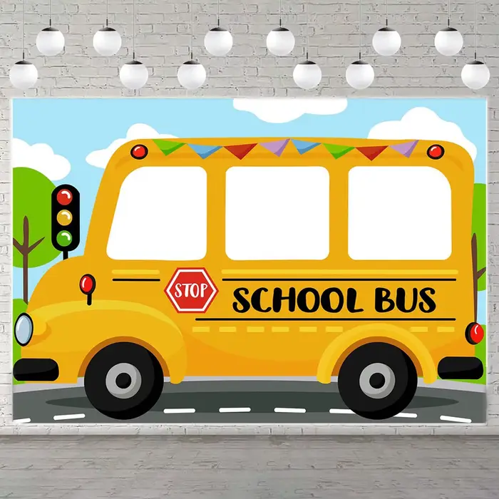 Bus scolaire 1.5*1M montrant le visage