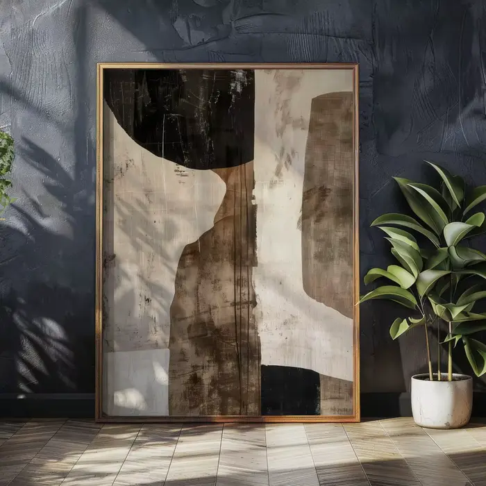 Affiche sur toile abstraite Wabi Sabi japonaise