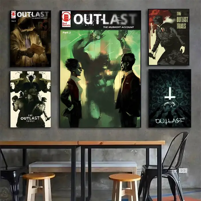 Affiche d'art de jeu d'horreur classique