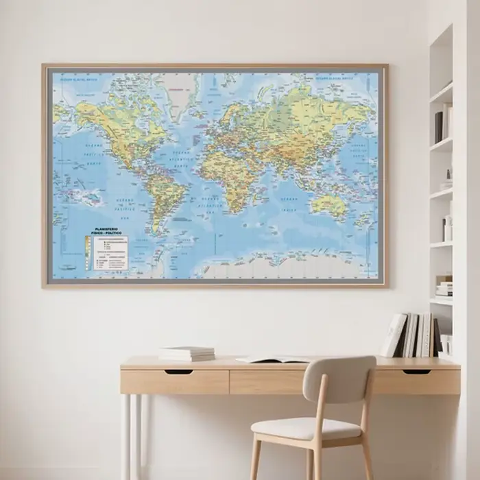 Affiches de cartes du monde en version espagnole