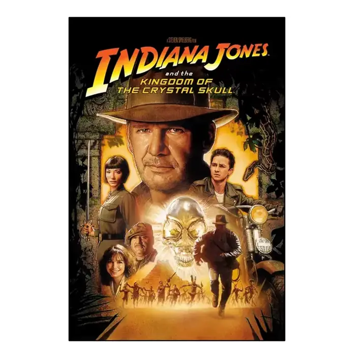 Affiche de film classique rétro Indiana Jones, peinture sur toile d'aventure et d'action, impression