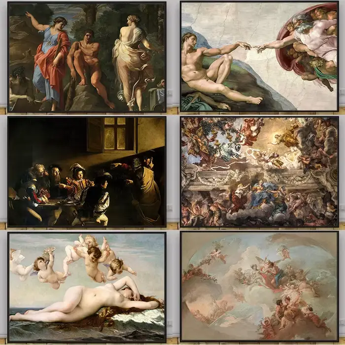Affiche de mythologie grecque classique de la Renaissance rétro