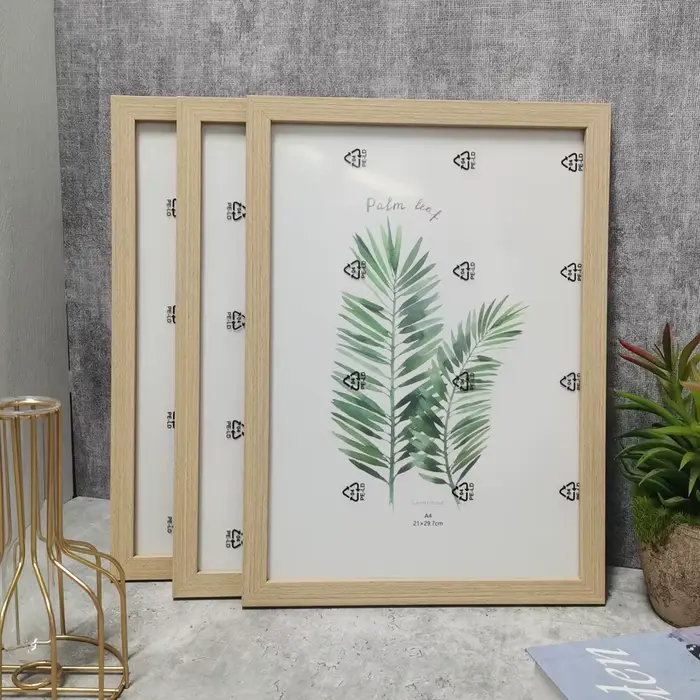 3 pièces cadres Photo en bois pour mur Photo 10X15 15X20 20X25 A4 cadre Photo support pour photos Ph