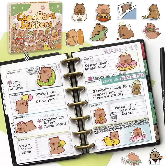 206 autocollants Capybara - Idéal pour la décoration DIY sur les bagages