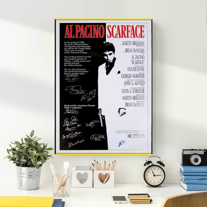 Signature film Scarface peinture affiche imprimer images murales décoratives