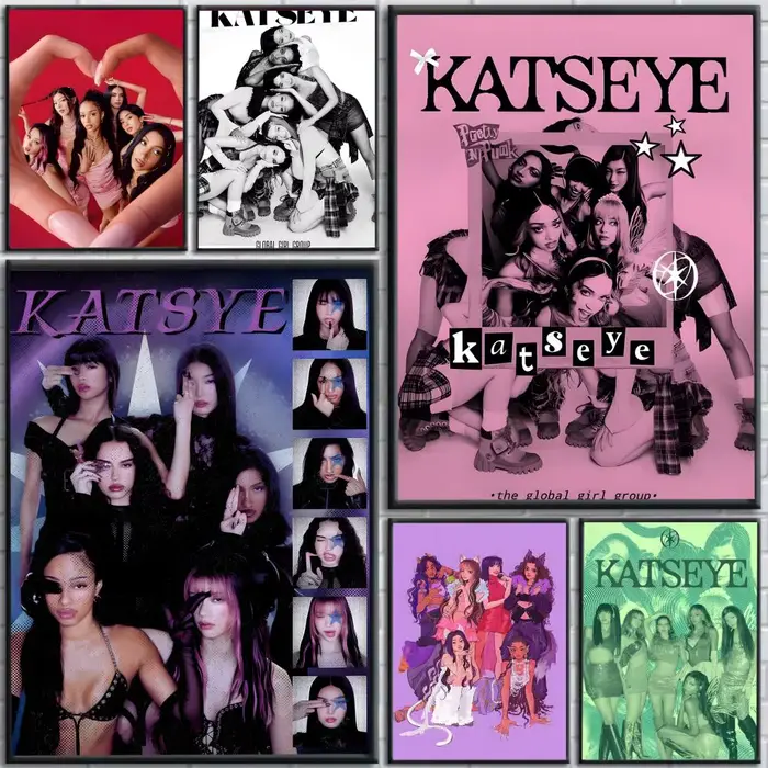 K-kATSEYE Band Poster Art Painting
