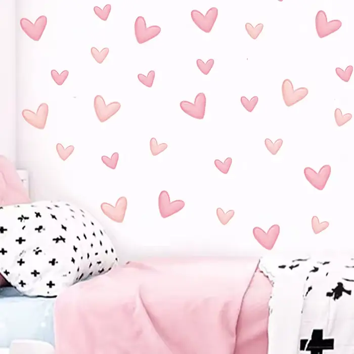 Autocollants muraux en forme de cœur adorables de Style bohémien