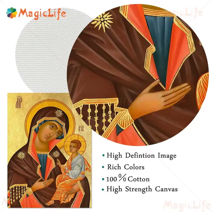 La mère de dieu vierge marie enfant Religion photos murales pour salon Vintage affiche mur Art toile peinture sans cadre