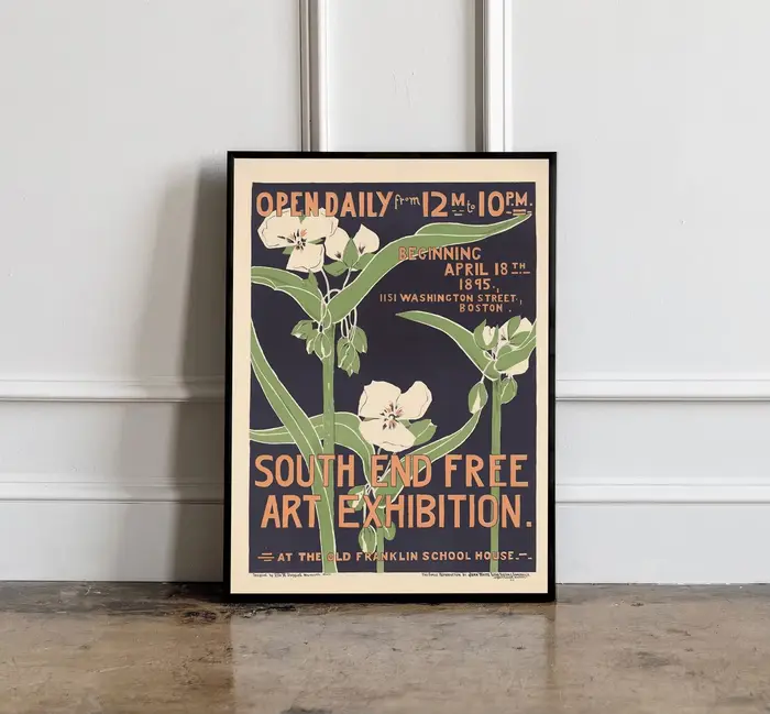 Affiche Art Nouveau, affiche d'exposition Vinage