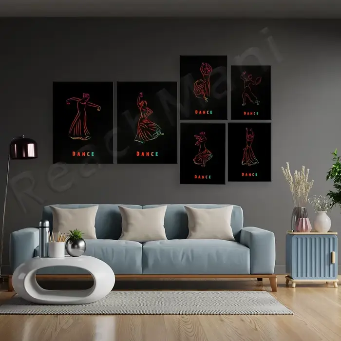 Affiche murale de fille phtalcolorée