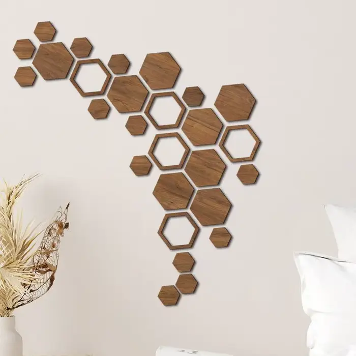 Décorations murales hexagonales 27 pièces