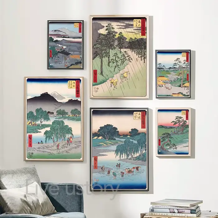 Affiche de Paysage Traditionnel Japonais