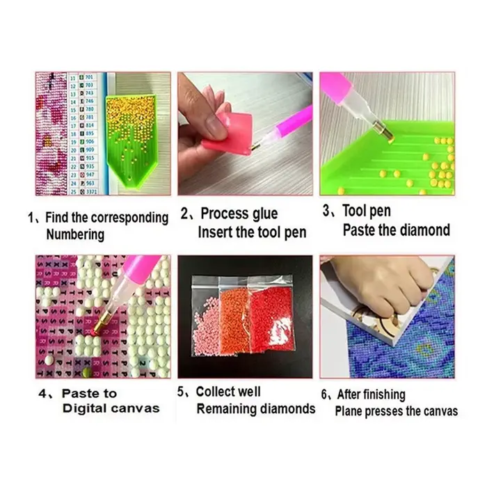 Ensemble de peinture de diamant de pêche pour grands-parents
