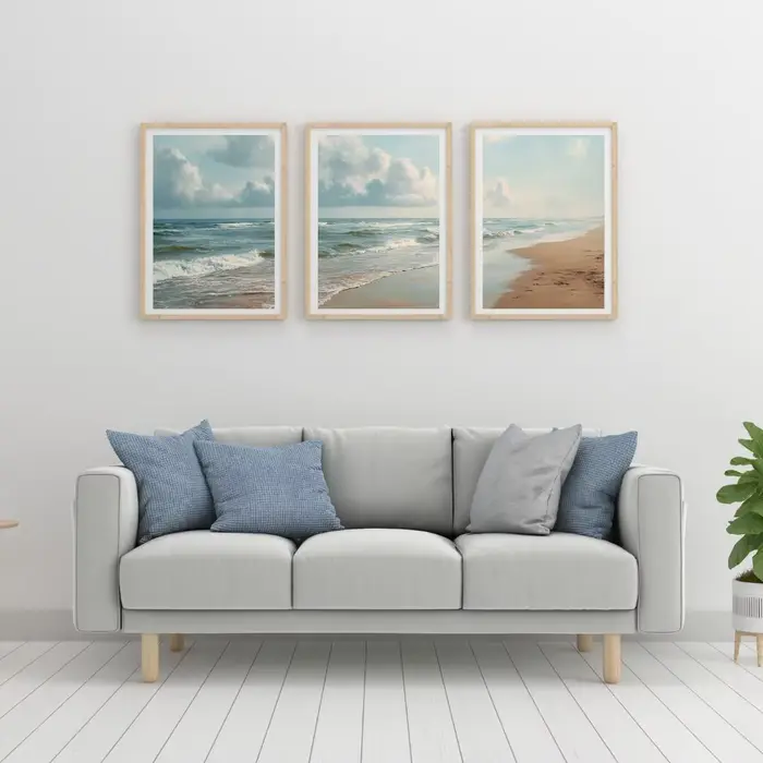 Lot de 3 impressions triptyques sur toile