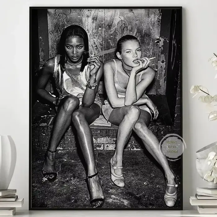 Vintage Sexy Smile Model Kate Moss Poster