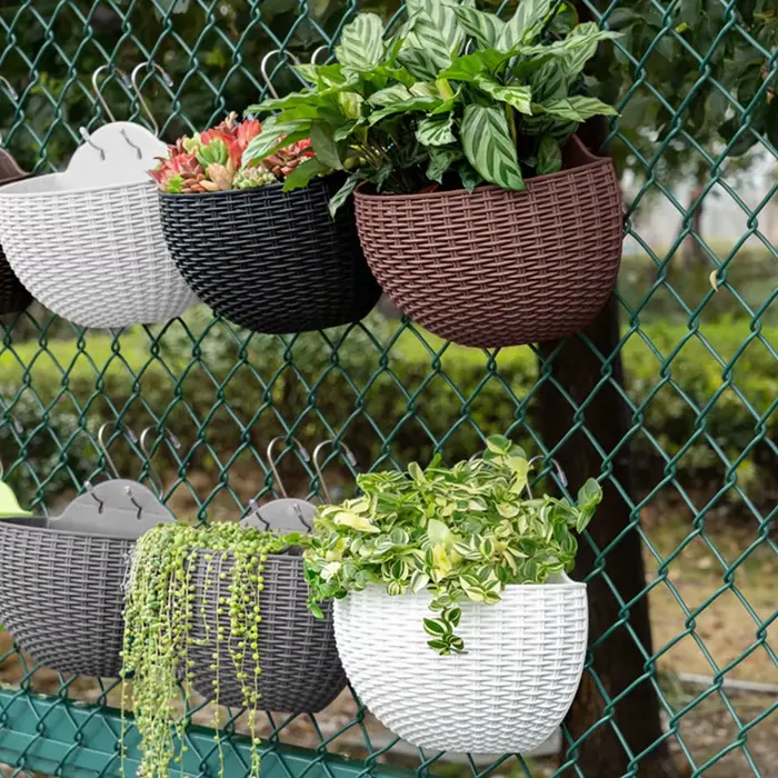 Jardinière murale imitation rotin style européen