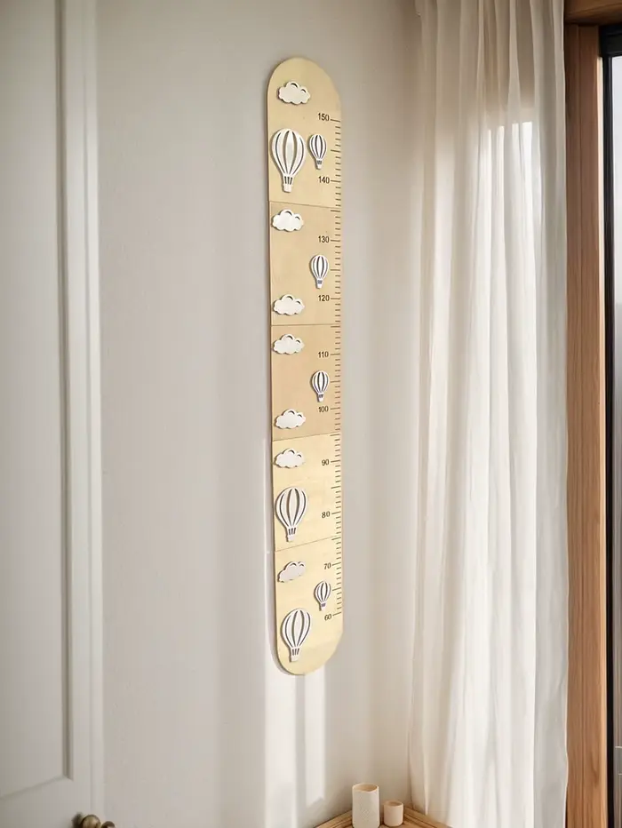 Tableau de croissance en bois pour mur - Tableau de taille pour enfants