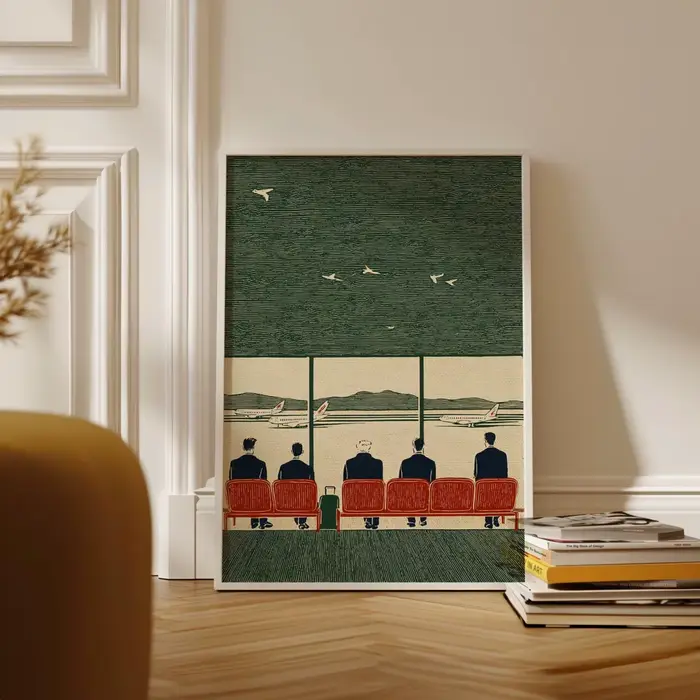 Affiches sur toile Vintage « Salon d'aéroport »
