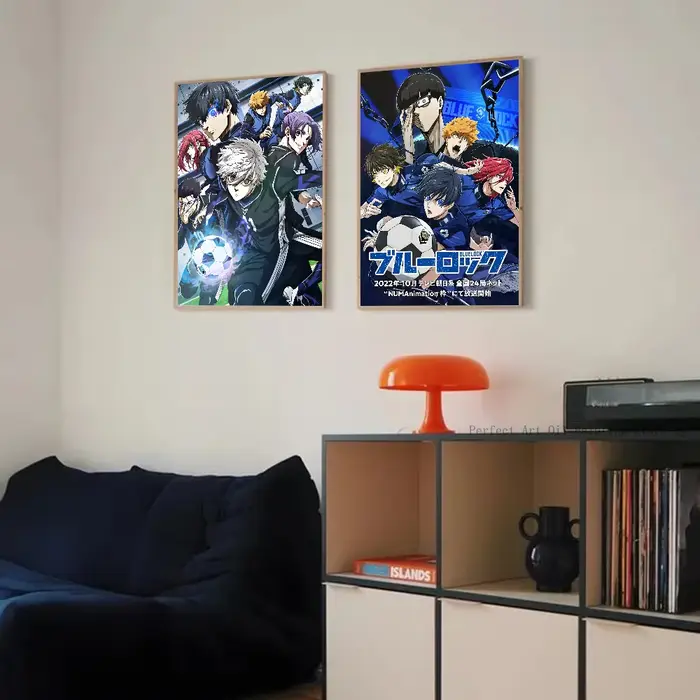 Affiche en papier avec serrure bleue